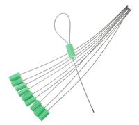 KOMBIUDA 10pcs Self-Locking Tamper Cable Seals with Adjustable Steel Wire Lock Green Plastic Security Tags for Containers Trucks Luggage Banks Customs Use