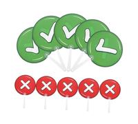 KOMBIUDA 10Pcs Student Feedback Paddles Interactive Plastic Voting Signs for Classroom Engagement Teacher Tools for Enhancing Participation Interaction Educational Activities