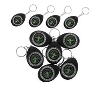 KOMBIUDA 10pcs Vintage Pocket Compass Keychain Portable Mini Navigation Tool with Key Ring for Outdoor Camping Hiking Backpacking Survival Weather-resistant and Accurate Direction