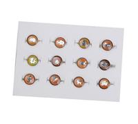 KOMBIUDA 12 Pcs Chinese Zodiac Color Changing Finger Rings for Women Unique Fashion Accessories with Fine Workmanship Stylish Mood Rings for All Occasions