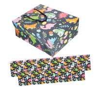 KOMBIUDA 12 pcs Dinosaur Paper Bags with Handles Cute Wrapping Portable Treat Packaging for Birthday Party Wedding Shower Halloween Christmas