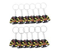 KOMBIUDA 12 Pcs Firefighter Uniform Keychains Halloween Party Favor Bag Charms Fireman Decoration Prizes Birthday Gifts