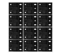 KOMBIUDA 12 Set Plastic Furniture Panel Joints Bracket Adjustable Height Roman Column Clips for Cabinet Wardrobe Mounting Secure Corner Buckles for Floating Furniture Assembly