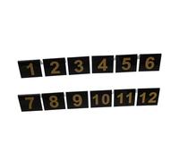 KOMBIUDA 12pcs Acrylic Shaped Number Markers for Halloween Crime Scenes Decorations Detective Game Props for Werewolf Parties Elegant Floor Number Markers for Mystery and Police Games