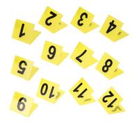 KOMBIUDA 12pcs Acrylic Shaped Number Markers for Halloween Detective Party Crime Scene Investigation Props Seamless Numbering for for Roleplaying and Event Organization