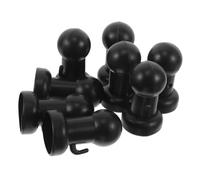 KOMBIUDA 12pcs Black Trampoline Pole Caps Tube Protectors Safe Protective Top Hats for Enclosure Nets Easy Installation for Home Playground Safety