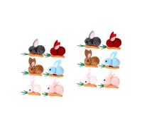 KOMBIUDA 12pcs Bunny Carrot Shaped Hair Clips Creative Headdress Props for Easter Parties Cute Accessories for Women and Boys and Girls Cheerful Decorations