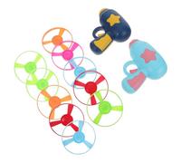 KOMBIUDA 12pcs Cat Fetch with Flying Discs and Propellers, Plastic Interactive for Cats and Kittens, Stimulates Hunting Instincts and Intelligence Boost, for Outdoor Use in Parks and Lawns