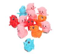 KOMBIUDA 12pcs Electric Stair Climbing Accessories Replacement Parts for Multilevel Rail Track Cute Cartoon Dino Pig Climbing Adventure Slide Compatible with Automatic Race Track