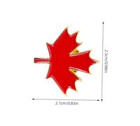 KOMBIUDA 12pcs Maple Leaf Brooch Maple Leaf Enamel Pin Clothes Lapel Pin Red Zinc Alloy