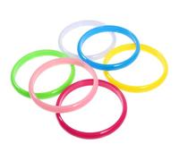 KOMBIUDA 12Pcs Plastic Bangles Bracelets Set for Women and, Candy Color Mixed Fashion Plastic Bangles for Dress-Up Accessories and Party Decoration