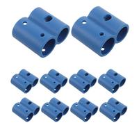 KOMBIUDA 12pcs Raised Toilet Seat Clamps Plastic Pipe Connectors for Wheelchair Commode Chair Attachment Inner Diameter Tube Mounting Brackets for Seniors Pregnant Elderly Safety and