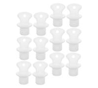 KOMBIUDA 12PCS Rubber Hot Water Bottle Caps with Thread Heat-Resistant Leakproof Stoppers for Enhanced Heat Retention Easy to Clean Replacement Plugs for Hot Water Bags White