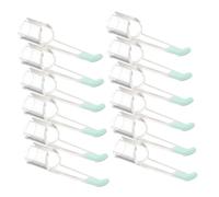 KOMBIUDA 12pcs Silicone Ear Cleaner Replacement Tips Soft Skin-Friendly Earwax Remover Accessories with Rounded Edges for Teens Adults Wet Dry Wax Removal
