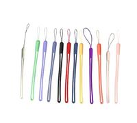 KOMBIUDA 12pcs Silicone Mobile Phone Straps Lanyards Key Chains for DIY Accessories Red Pink Dark Blue Green Yellow Orange Purple Dark Purple White for Students Adults
