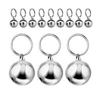 KOMBIUDA 12pcs Silver Pet Collar Bells Clear Sound Training Charms for Dogs Cats Puppy Pendant Holiday Accessories