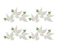KOMBIUDA 12pcs Stylish Dove Brooch Pin with Sturdy Lapel Pin Clip Peaceful Alloy Animal Corsage for Men S and Women S Suits Funeral Memorial and Remembrance Day Accessory Versatile