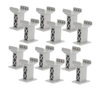 KOMBIUDA 12pcs Train Track Supports Bridge Pier Risers for Enhanced Stability Railway Models Compatible with Major Brands Precision Crafted Railroad Fittings