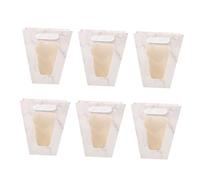 KOMBIUDA 12pcs Transparent Trapezoidal Flower Bags with Handle Open Window Design Durable Packing Bag for Flowers Candy Party Favors and Shopping for Valentine Day
