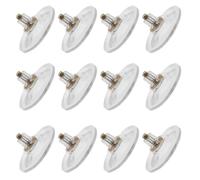 KOMBIUDA 12pcs Wall Suction Cup Bathroom Sucker Hook 2.16x2.16x0.98in PVC with Screw Nut Dual Installation Design Versatile Home Organization for Kitchen and Home Deco Suction