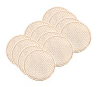 KOMBIUDA 12pcs Washable Cotton Nursing Breastfeeding Pads with Middle Groove Design Absorb Milk and Comfortable Reusable Postpartum Pads for Breast-Feeding Essential 50x50