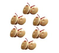 KOMBIUDA 12pcs Wooden Castanets Hand Clapper Shakers Instrument for Boys and Girls Educational Percussion for Christmas