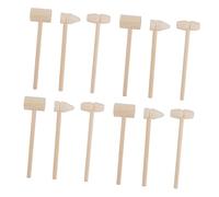 KOMBIUDA 12Pcs Wooden Mini Mallet for Smooth Polished Food Mallets for Hand Eye Coordination Creative Play Crab Cracking Tool Safe Non Burr Surface Educational
