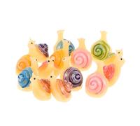 KOMBIUDA 14pcs Realistic Simulation Snail Garden Statue Resin Figurine with Delicate Detailing, Versatile Decoration for Bonsai and Bookshelf, Resistant to Fading and Chipping, Tiny Animal