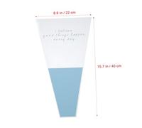 KOMBIUDA 150pcs Floral Wrapping Sleeves Bouquet Packaging Bags in Rose Light Yellow Soft Blue Transparent Plastic Flower Wrapping Bags for Weddings Graduations Anniversaries Birthdays and