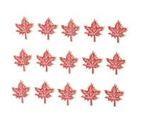 KOMBIUDA 15PCS Canadian Maple Leaf Brooch Pins with Drip Oil Coating Autumn Fall Brooches Jewelry for Women Lightweight Metal Lapel Pins for Dresses Bags Backpacks Seasonal Canada Day