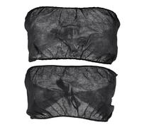 KOMBIUDA 15pcs Disposable Strapless Black Bra for Women, Non-Woven Breathable and Adjustable Spa Salon Garment, for Vacation, Sunbathing, and Spa Use