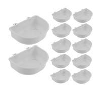 KOMBIUDA 15pcs Hanging Pet Bowl with Nospill Design Lightweight and Travel-friendly Crate Water and Food Feeder for Medium Dogs Cats Rabbits Ferrets and Birds Grey