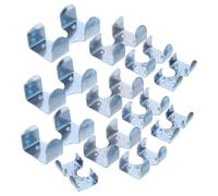 KOMBIUDA 16pcs Galvanized Steel Double-Ended Wire Rope Clamps, Heavy Duty Cable Clips Fits 8-16mm Wire Rope for Metalworking, Fencing and Industrial Use