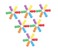 KOMBIUDA 180pcs Colorful Wooden Flight Chess Components Human-shaped Chinese Checkers Pawns Strategy Game Pieces for Multiplayer Board Game Accessories Compatibility for Family Fun