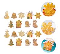 KOMBIUDA 18pcs Christmas Themed Phone Case Decoration Accessories DIY Resin Food Charms for Crafts Festive Mobile Phone Decor Embellishments for Unique Custom Designs