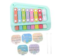 KOMBIUDA 1PC 2 1 Cartoon Serinette Early Educational Hand Knock Piano with Rapping Hammers Music Scores Xylophone Musical for Childrens Musical Development Random Color