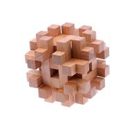 KOMBIUDA 1pc Creative Wooden Luban Lock Interlocked Iq Puzzle Brain Teaser Educational Plaything for Adults Enhances Imagination and Coordination Skills