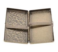 KOMBIUDA 1Pc Vintage Cigarette Case Portable Double Side Opening Container for Cigarettes Ergonomic Design Stylish Retro Storage Box for Smokers