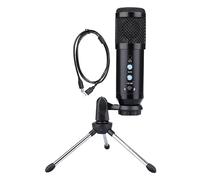 KOMBIUDA 1Set Condenser Microphone with Gain Mute Function and Rgb Lights for Gaming Streaming and Recording and Laptops