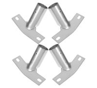 KOMBIUDA 1set Iron Broom Handle Bracket Connectors for Floor Brushes Replacement Tips for Multiple Broom Types Easy Installation for Home Cleaning and Handle Repair 4pcs