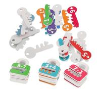 KOMBIUDA 1Set Math Learning Locks and Keys Educational for Montessori Numbers Matching and Counting Game for Preschool Activities Enhances Motor Skills and Boosts Logical Thinking