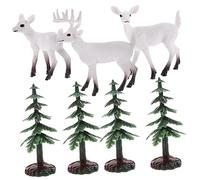 KOMBIUDA 1set Miniature Christmas Tree Models Artificial Deer for Landscape Decor of Realistic Trees and Deer for Sand Table Scenery for Gardens and Landscapes