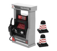 KOMBIUDA 1set Simulated Gas Station Model Building Voice Prompt Boys and Girls Toy Educational Miniature Station