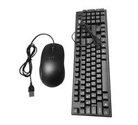 KOMBIUDA 1set Wired Arabic Keyboard and Mouse Set Simple Design for Home Office Use Quiet for Comfortable Typing No Driver Installation Required