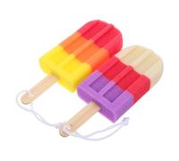 KOMBIUDA 2 Pack Soft Exfoliating Bath Sponges Net Back Scrubber for Shower Gentle Loofah Sponge Balls for Women Boys and Girls Bathing