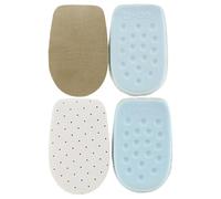 KOMBIUDA 2 Pairs Height Increase Insoles for Shoes Breathable Comfortable Latex and Cotton Material Shoe Pads for Sneakers and Khaki Non-Hole and White Hole Design