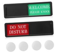 KOMBIUDA 2 Pcs Do Not Disturb Door Signs with Open Occupied Slider Privacy Indicator for Office Hotel Home Bathroom Abs Material Versatile Status Management Plaques