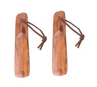 KOMBIUDA 2 Pcs Practical Wooden Shoehorns Household Shoe Lifters for Elderly Pregnant Women with Natural Wood Color and Sturdy Design Random Color