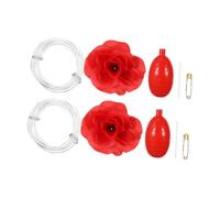 KOMBIUDA 2 Pcs Rose Pranks Adults Item Shot Water Spray Roses Crawler Realistic Spot Water- Floral Gimmick Fool Squirt Rose Funny Party Pranks for Squeeze Red Plastic