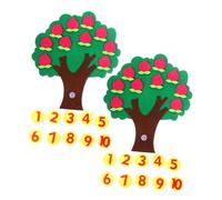 KOMBIUDA 2 Sets Detachable Felt Apple Tree Counting Game for Math Puzzle for Preschool Kindergarten Interactive Matching Educational Supply for Classroom Bulletin Board Decor